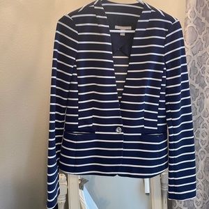 Banana Republic Sweater Jacket in Navy stripe size 6